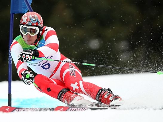 Szwajcar Carlo Janka triumfował we wtorek w slalomie gigancie igrzysk olimpijskich (fot. EPA/GEORGE FREY)