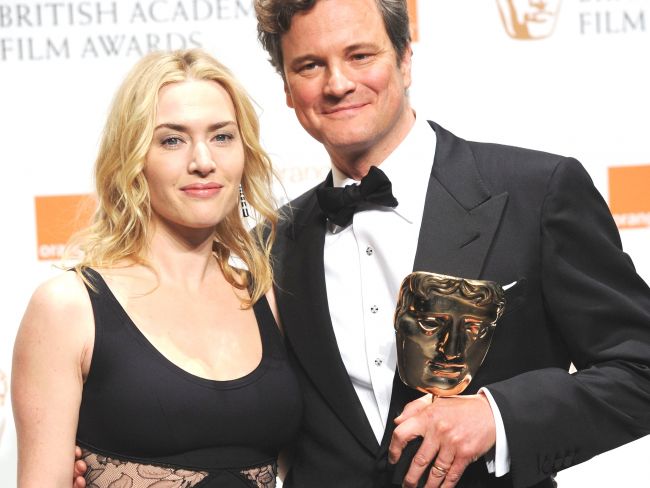 Kate Winslet wręczyła nagrodę Colinowi Firthowi (fot. PAP/EPA/DANIEL DEME)