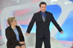Żywiołowo gestykulujący Jacek Kawalec (fot.J.Bogacz/TVP)
