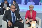 Polityk Henryk Wujec i dziennikarka Odeta Moro-Figurska (fot. Jan Bogacz/TVP)