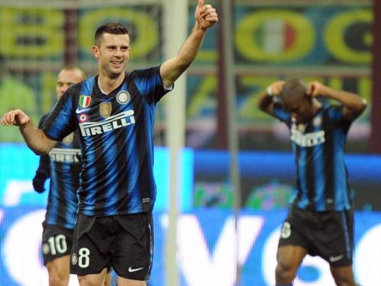 Thiago Motta zdobył jedną z bramek dla Interu (fot. PAP/EPA)