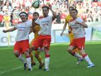 Polscy celebryci przegrali 1:3 na Stadionie Narodowym (fot. TVP/Ireneusz Sobieszczuk)