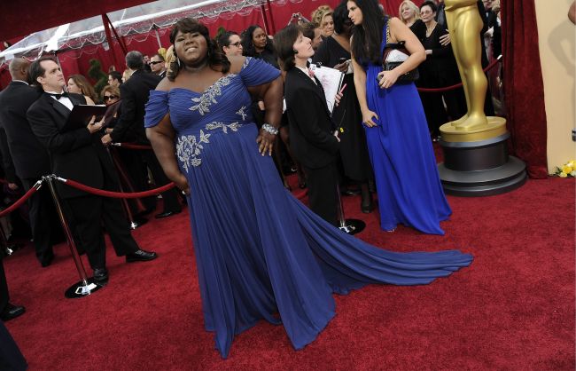 Gabourey Sidibe nominowana do Oscara jako najlepsza aktorka pierwszoplanowa  (fot. PAP/EPA/EPA/ANDREW GOMBERT)