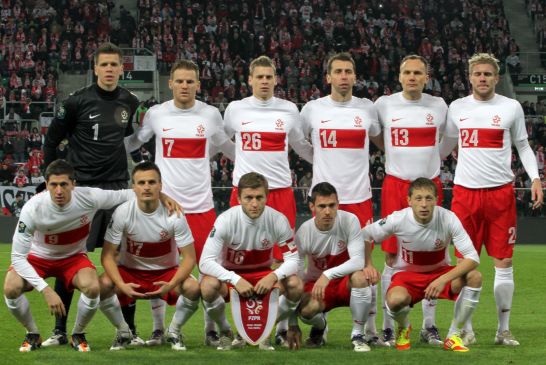 Pierwsza jedenastka Polski przed meczem (fot. Cezary Korycki SPORT.TVP.PL)