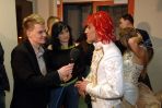Michał Wiśniewski udziela wywiadu dla internautów za sceną krajowego finału Eurowizji (2006) fot. J. Bogacz