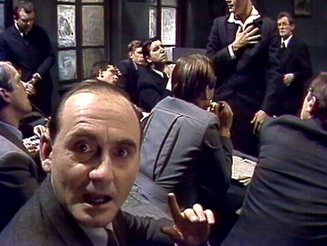 Jan Peszek w  kultowej adaptacji „Ferdydurke” z roku 1985 (fot. arch. TVP)