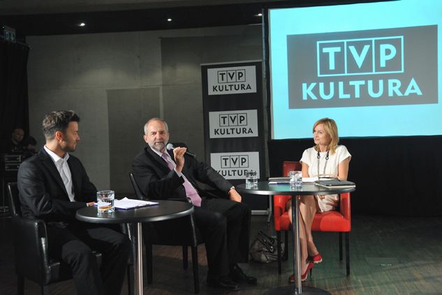 W podziemiach kawiarni przy skwerze Hoovera zaprezentowano jesienną ofertę TVP Kultura (fot. I. Sobieszczuk/TVP)