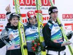 Podium piątkowego konkursu indywidualnego (fot. PAP/EPA)