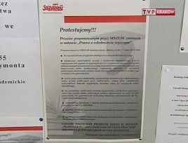 NSZZ "Solidarność" Wyższych Uczelni Krakowa domaga się wycofania projektu zmian w ustawie.