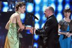 Maja Włoszczowska odbiera nagrodę (fot. Jan Bogacz/TVP)
