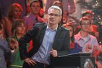 Prowadzący kibicował Emilii w ostatniej rundzie (fot. Ireneusz Sobieszczuk/TVP)