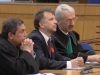 Pełnomocnicy rodzin katyńskich: mec. Bartłomiej Sochański i mec. Ireneusz Kamiński  w trakcie ogłoszenia wyroku dotyczącego tzw.