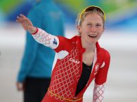 Luiza Złotkowska na mecie (fot. PAP/EPA/Friso Gentsch)
