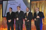 Laureaci: Oleg Zakirow, Sławomir Cenckiewicz, Adam Zakrzewski i Mieczysław Nurek (fot. Ireneusz SObieszczuk/TVP)