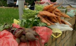 W Trzebnicy od lat owoce, warzywa i kwiaty sprzedaje się w centrum miasta