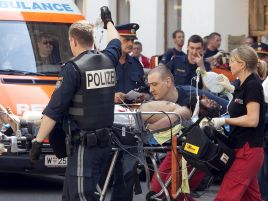Ranni zostali odwiezieni do wiedeńskich szpitali