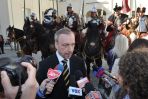 W konferencji na temat Wielkiego Teatru Historii wziął udział minister kultury Bogdan Zdrojewski (fot.I.Sobieszczuk/TVP)