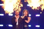 Rumuńscy wykonawcy postawili na sceniczną kreację  a`la Rammstein fot. C. POPPE / PAP
