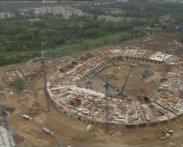 Budowa stadionu.