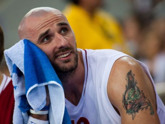 Marcin Gortat był prawdziwym liderem reprezentacji Polski (fot.PAP/Grzegorz Michałowski)