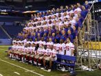 Zawodnicy New York Giants przed meczem finałowym (fot. PAP/EPA)