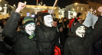 Nie cichną protesty wobec ACTA (fot. Paweł Supernak/PAP)