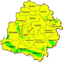 Dobry odbiór programu – kolor żółty.                         Odbiór pogorszony – kolor zielony.