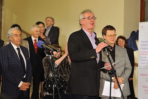 Waldemar Dąbrowski podczas ogłoszenia laureatów konkursu (fot. TVP/J.Bogacz)