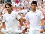 Serb Novak Djoković i Hiszpan Rafael Nadal (fot. PAP)