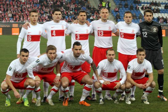 Reprezentacja Polski przed meczem z Węgrami (fot. Piotr Hryniszyn SPORT.TVP.PL)