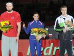 Tomasz Majewski, Jelena Isinbajewa i Łukasz Michalski (fot. PAP/Tytus Żmijewski)