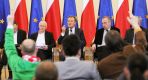 Szef MAC Michał Boni, premier Donald Tusk i minister kultury Bogdan Zdrojewski (PAP/R. Pietruszka)