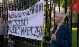 Członkowie Ligi Obrony Suwerenności pikietowali we Wrocławiu pod Konsulatem Republiki Federalnej Niemiec