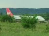 Airbus 320 zjechał z pasa lotniska w Warnie w czasie lądowania (fot. TVP Info)