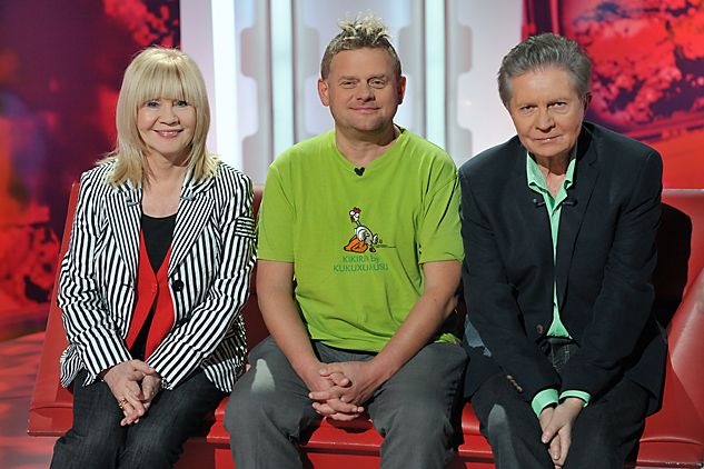 Aktywnego już od ponad 30 lat artystę zaprosili do swojego programu Maria Szabłowska i Krzysztof Szewczyk (fot. Jan Bogacz/TVP)