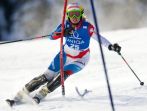 Szwajcarka Denise Feierabend na trasie slalomu we Flachau (fot. PAP/EPA)
