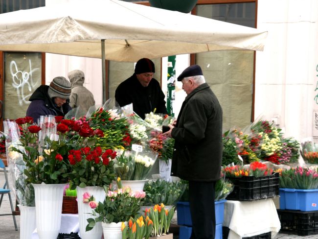 Każda pani dostanie swojego tulipana (fot. annd)