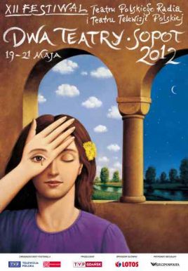 Festiwal Dwa Teatry - Sopot 2012 - plakat autorstwa Rafała Olbińskiego