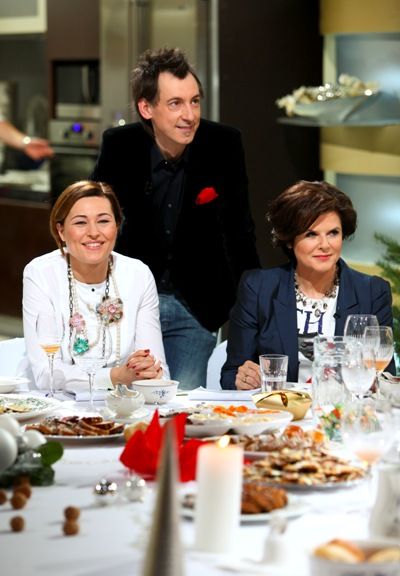 Gospodarze wigilijnego poranka: Alicja Resich-Modlińska, Beata Sadowska i Maciej Miecznikowski (fot. Agencja Forum)