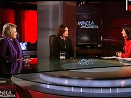 Z Danutą Holecką rozmawiały Joanna Potocka i Wanda Nowicka (fot. TVP)