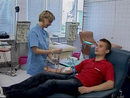 Po  raz pierwszy oddał krew