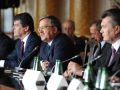 Priorytetem prezydencji jest korzystanie z otwarcia na unijnych sąsiadów. Tu prezydenci Polski, Ukrainy i Albanii (fot. PAP)